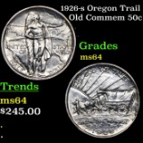 1926-s Oregon Trail Old Commem Half Dollar 50c Grades Choice Unc