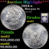 ***Auction Highlight*** 1884-s Morgan Dollar $1 Graded BU+ By USCG (fc)