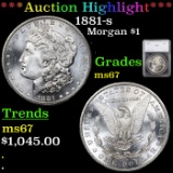***Auction Highlight*** 1881-s Morgan Dollar $1 Graded ms67 By SEGS (fc)