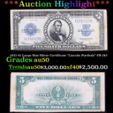 ***Auction Highlight*** 1923 $5 Large Size Silver Certificate 