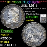 ***Auction Highlight*** 1831 LM-6 Capped Bust Half Dime 1/2 10c Graded ms64+ By SEGS (fc)