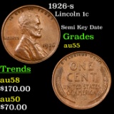 1926-s Lincoln Cent 1c Grades Choice AU