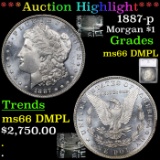 ***Auction Highlight*** 1887-p Morgan Dollar $1 Graded ms66 DMPL By SEGS (fc)