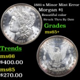 1881-s Minor Mint Error Morgan Dollar $1 Grades GEM+ Unc