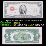 1928F $2 Red Seal United States Note Grades Choice AU/BU Slider