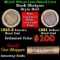 Mixed small cents 1c orig shotgun roll, 1916-S Wheat Cent, 1881 Indian  Cent other end, Brandt