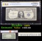 PCGS 1957 $1 Blue Seal Silver Certificate Fr-1619 Cool Serial # 44445444 Graded cu64 By PCGS