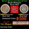 Mixed small cents 1c orig shotgun roll, 1916-S Wheat Cent, 1896 Indian Cent other end, Brandt Wrappe