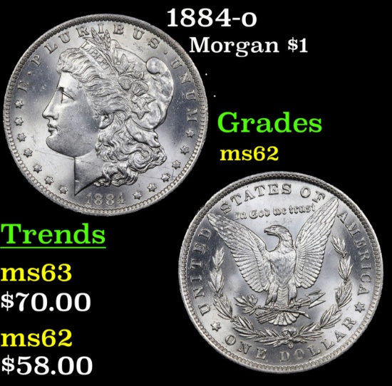 1884-o Morgan Dollar 1 Grades Select Unc
