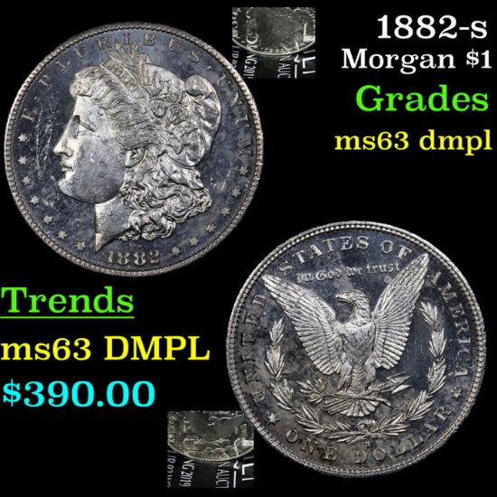 1882-s Morgan Dollar $1 Grades Select Unc DMPL