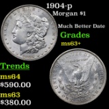 1904-p Morgan Dollar $1 Grades Select+ Unc