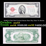 1928E $2 Red Seal United States Note Key Date To Series Grades Select AU