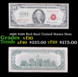 1966 $100 Red Seal United States Note Grades vf++