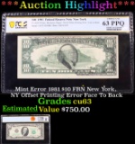 ***Auction Highlight*** PCGS Mint Error 1981 $10 FRN New York, NY Offset Printing Error Face To Back