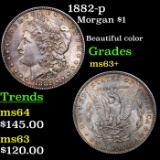 1882-p Morgan Dollar $1 Grades Select+ Unc