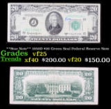 **Star Note** 1950D $20 Green Seal Federal Reserve Note Grades vf+