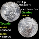 1904-p Morgan Dollar $1 Grades Select+ Unc