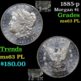 1885-p Morgan Dollar $1 Grades Select Unc PL