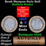 Buffalo Nickel Shotgun Roll in Old Bank Style 'Automat Horn & Hardart' Wrapper 1917 & S Mint Ends