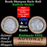 Buffalo Nickel Shotgun Roll in Old Bank Style 'Automat Horn & Hardart' Wrapper 1924 & S Mint Ends