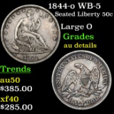 1844-o WB-5 Seated Half Dollar 50c Grades AU Details