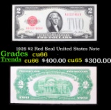 1928 $2 Red Seal United States Note Grades Gem+ CU