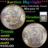 ***Auction Highlight*** 1896-p Colorfully Toned Morgan Dollar $1 Graded ms65+ By SEGS (fc)