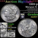 ***Auction Highlight*** 1901-p Morgan Dollar $1 Graded Select Unc By USCG (fc)