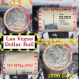 ***Auction Highlight*** Full Morgan/Peace Casino Las Vegas Horseshoe silver $1 roll $20, 1889 & 1896