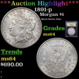 ***Auction Highlight*** 1891-p Morgan Dollar $1 Graded Choice Unc By USCG (fc)