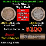 Mixed small cents 1c orig Mixed small cents 1c orig shotgun roll, 1916-d Wheat Cent, 1858 Flying E