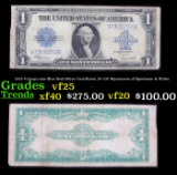 1923 $1 large size Blue Seal Silver Certificate, Fr-237 Signatures of Speelman & White Grades vf+