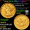 ***Auction Highlight*** 1853-D Dahlonega Large D Gold Liberty Half Eagle $5 Graded ms61 By SEGS (fc)