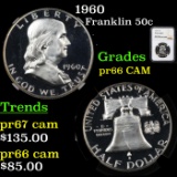 Proof NGC 1960 Franklin Half Dollar 50c Graded pr66 CAM By NGC