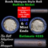 Buffalo Nickel Shotgun Roll in Old Bank Style 'Bell Telephone' Wrapper 1925 & d Mint Ends