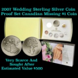 ***Auction Highlight*** 2007 Wedding Sterling Silver Coin Proof Set Canadian Missing $1 Coin (fc)