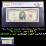 PCGS **Star Note** 1963 $5 United States Note FR-1536* Graded cu65 PPQ By PCGS