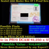 ***Auction Highlight*** Original sealed box 5- 1980 United States Mint Proof Sets (fc)