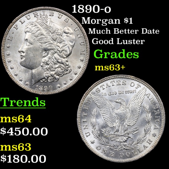 1890-o Morgan Dollar $1 Grades Select+ Unc