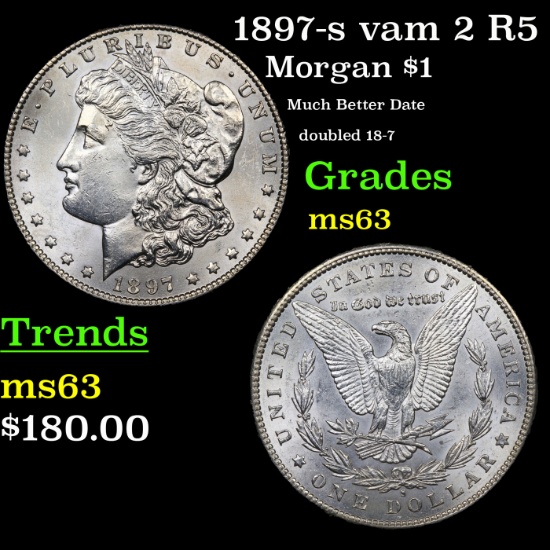 1897-s vam 2 R5 Morgan Dollar $1 Grades Select Unc