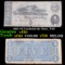 1864 $5 Confederate Note, T-69 Grades vf++