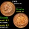 1909 Indian Cent 1c Grades Choice+ Unc RB