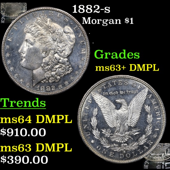 1882-s Morgan Dollar $1 Grades Select Unc+ DMPL