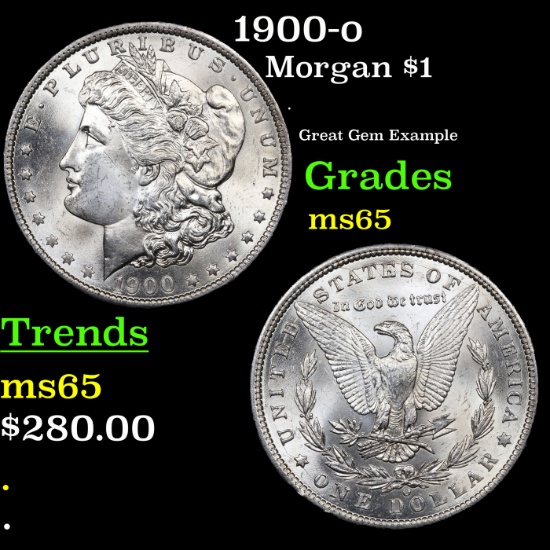 1900-o Morgan Dollar $1 Grades GEM Unc