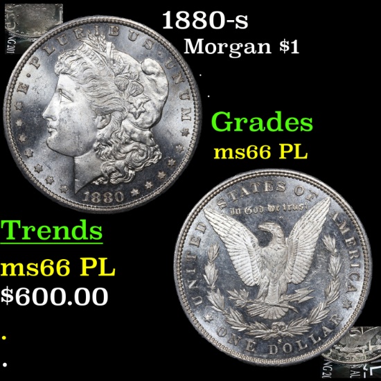 1880-s Morgan Dollar $1 Grades GEM+ UNC PL