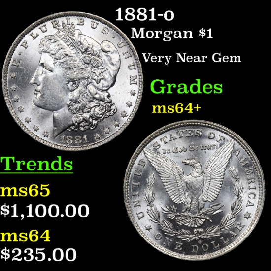 1881-o Morgan Dollar $1 Grades Choice+ Unc