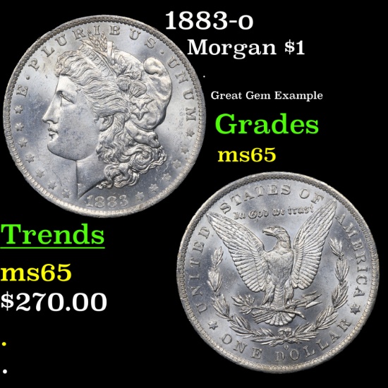 1883-o Morgan Dollar $1 Grades GEM Unc
