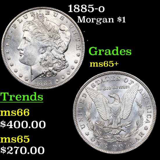 1885-o Morgan Dollar $1 Grades GEM+ Unc