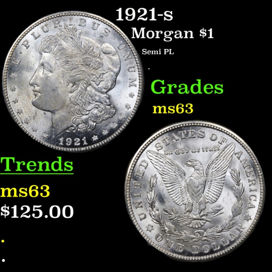 1921-s Morgan Dollar $1 Grades Select Unc