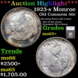 ***Auction Highlight*** 1923-s Monroe Old Commem Half Dollar 50c Graded ms65+ By SEGS (fc)